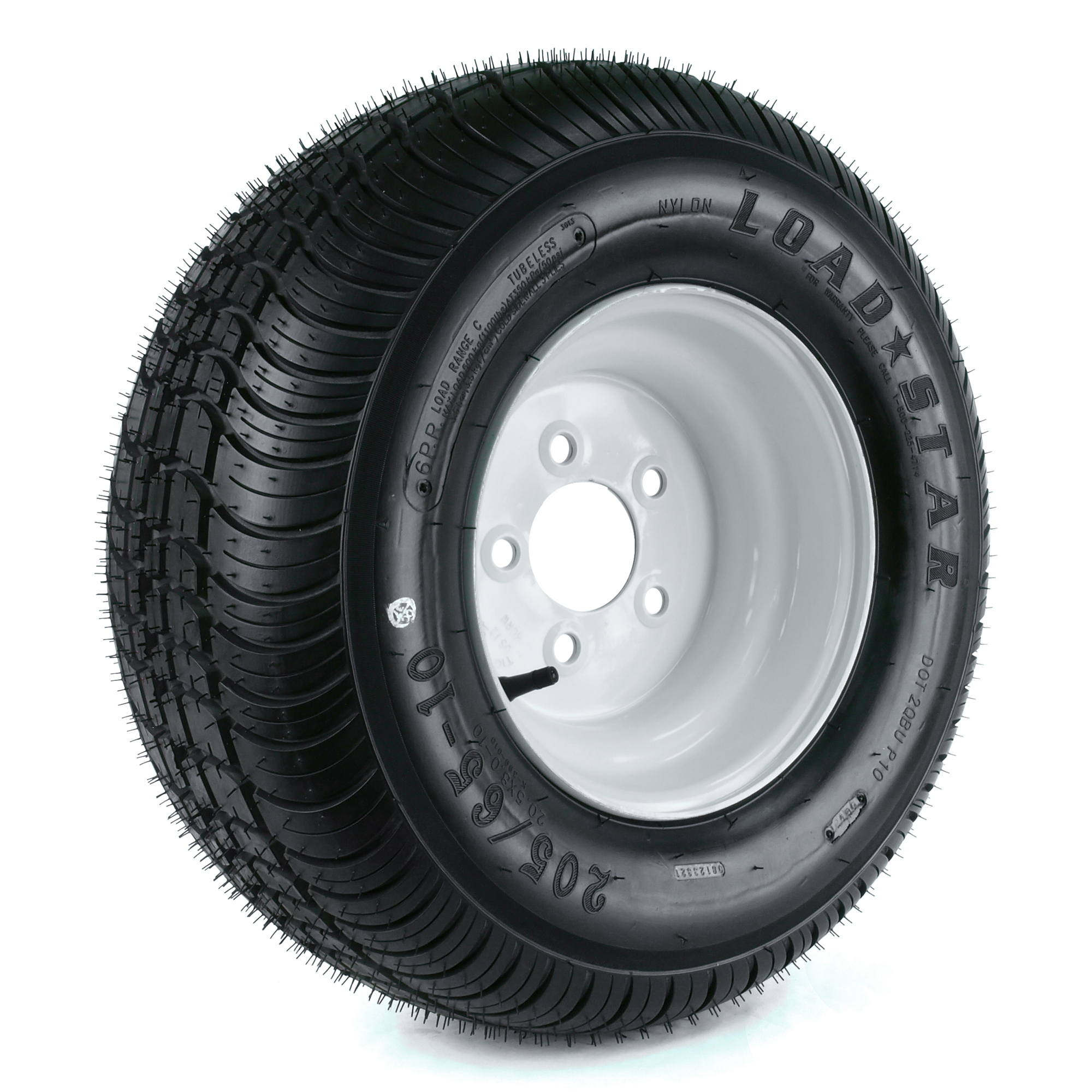 Kenda Loadstar 10in. Bias-Ply Trailer Tire and Wheel Assembly,  205/65-10, 5-Hole, Load Range C, Model# DM25610C-5IN